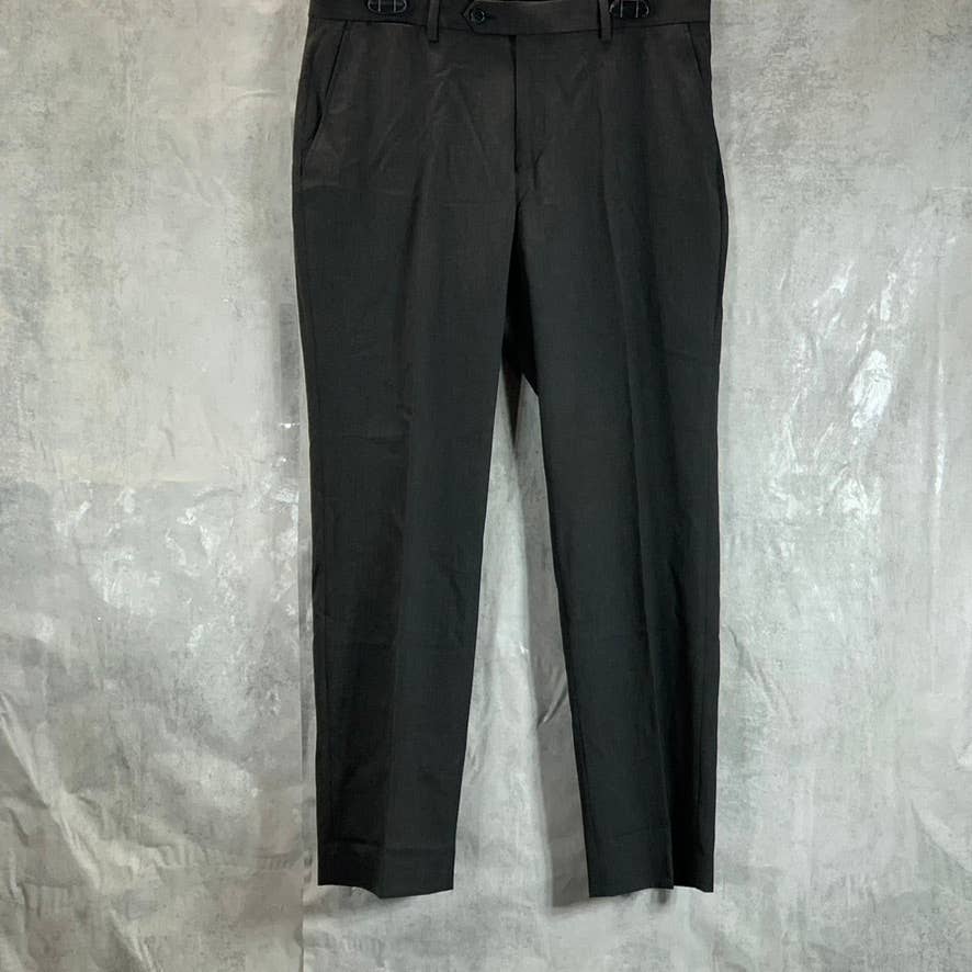 IZOD Men's Solid Black Regular Classic-Fit Suit Pants SZ 34X30