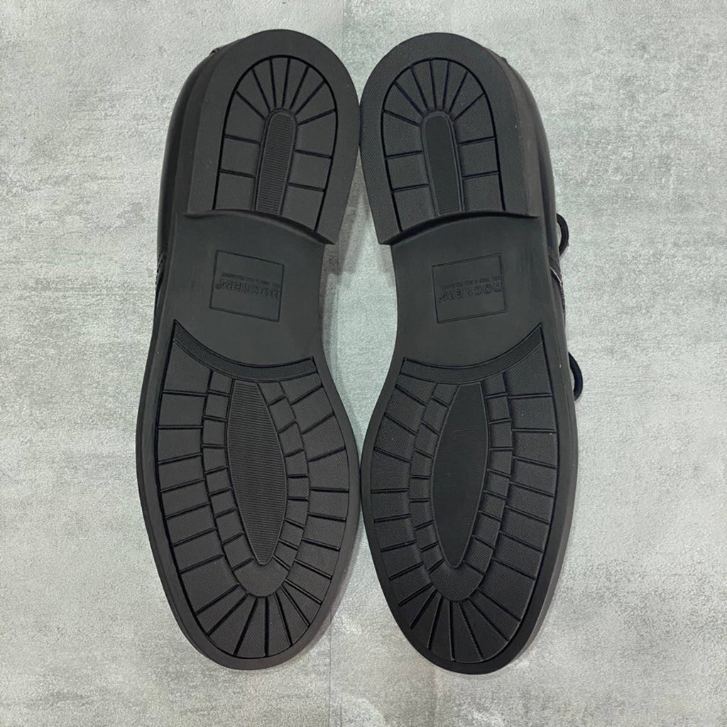 DOCKERS Wide Black Leather Bike Toe Work Manvel Oxfords SZ 8 W