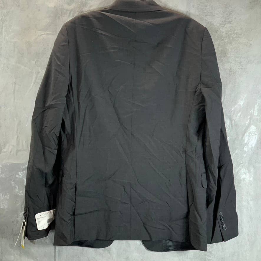 CALVIN KLEIN Men's Charcoal Long Skinny-Fit Two-Button Suit Jacket SZ 42L