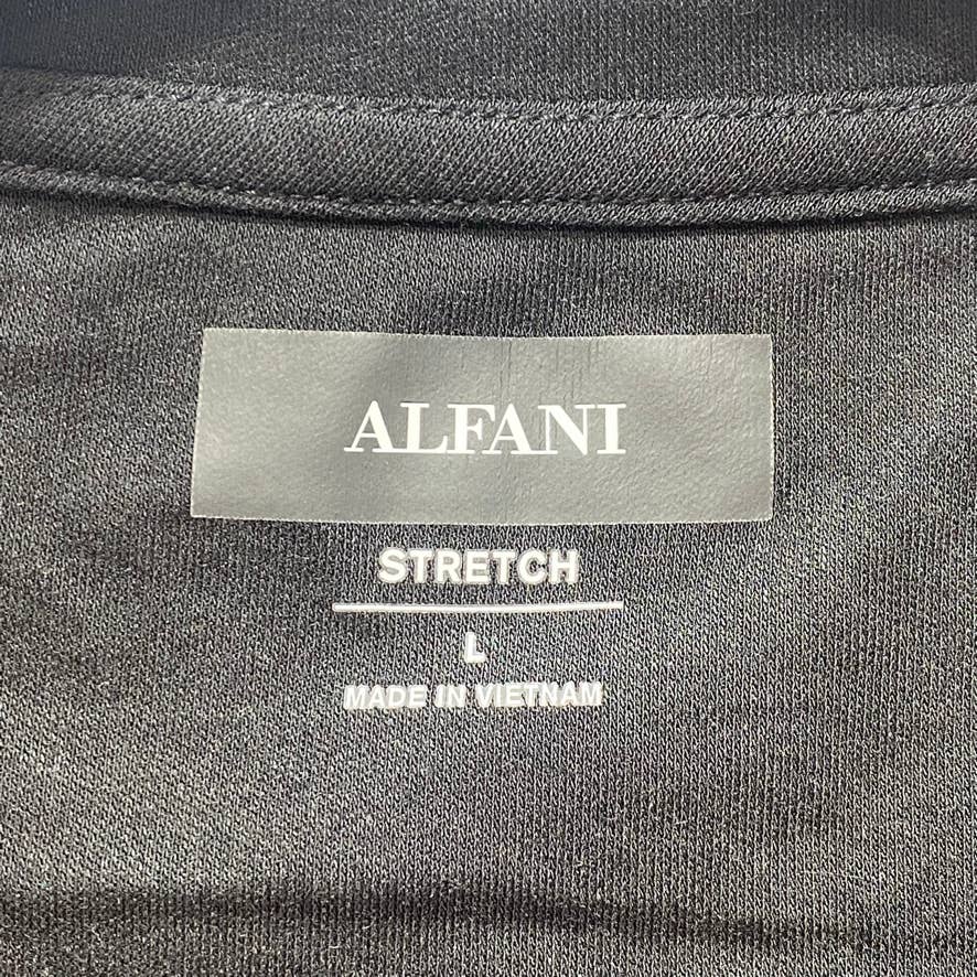 ALFANI ALFATECH Black Long-Sleeve Pocket Shirt SZ L