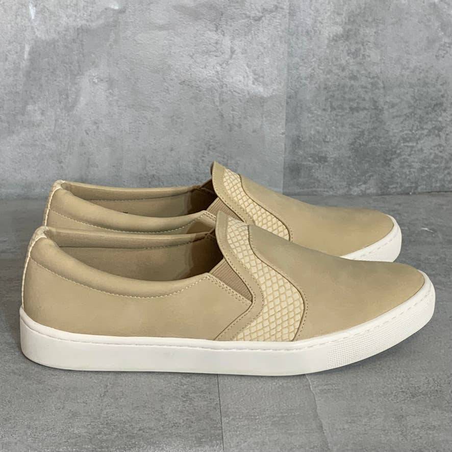 EASY STREET Sport Sand/Sand Snake Gore Suave Slip-On Casual Sneakers SZ 8