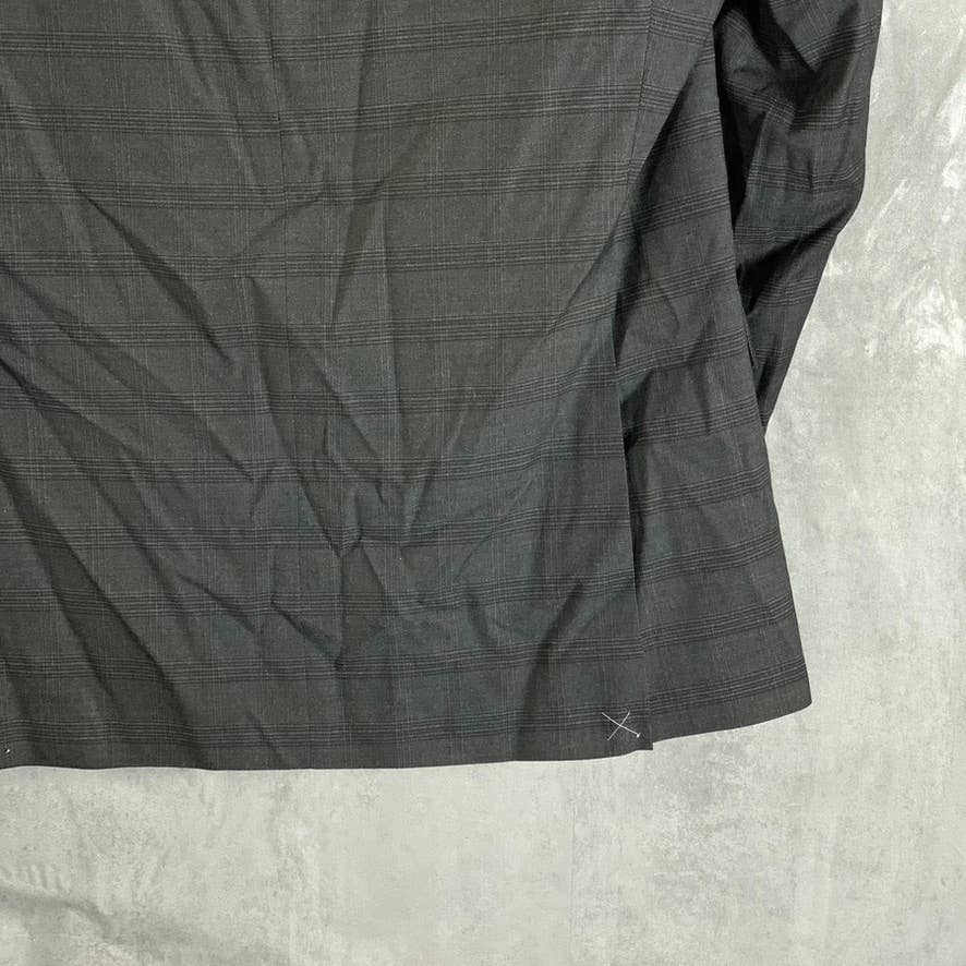 MARC NEW YORK Men's Charcoal Plaid Modern-Fit Two-Button Suit Jacket SZ 42R
