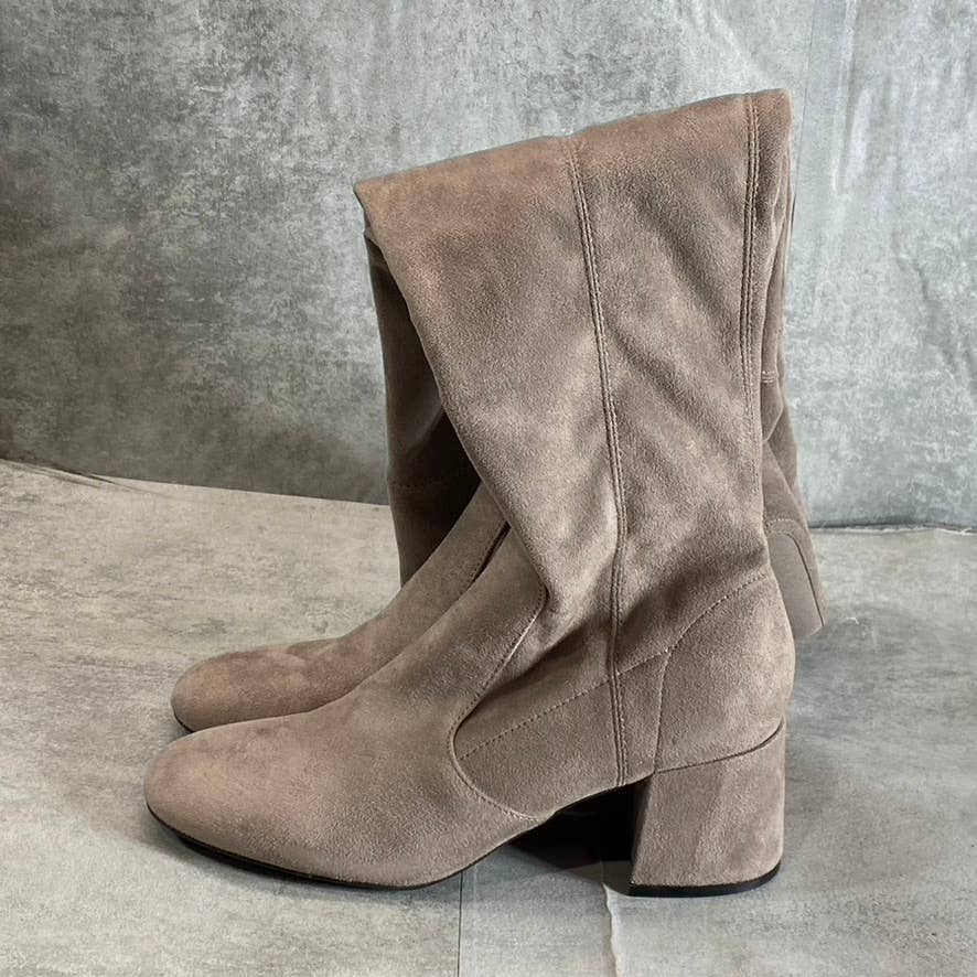 NINE WEST Women's Taupe Felipe Over-The-Knee Block-Heel Boots SZ 7