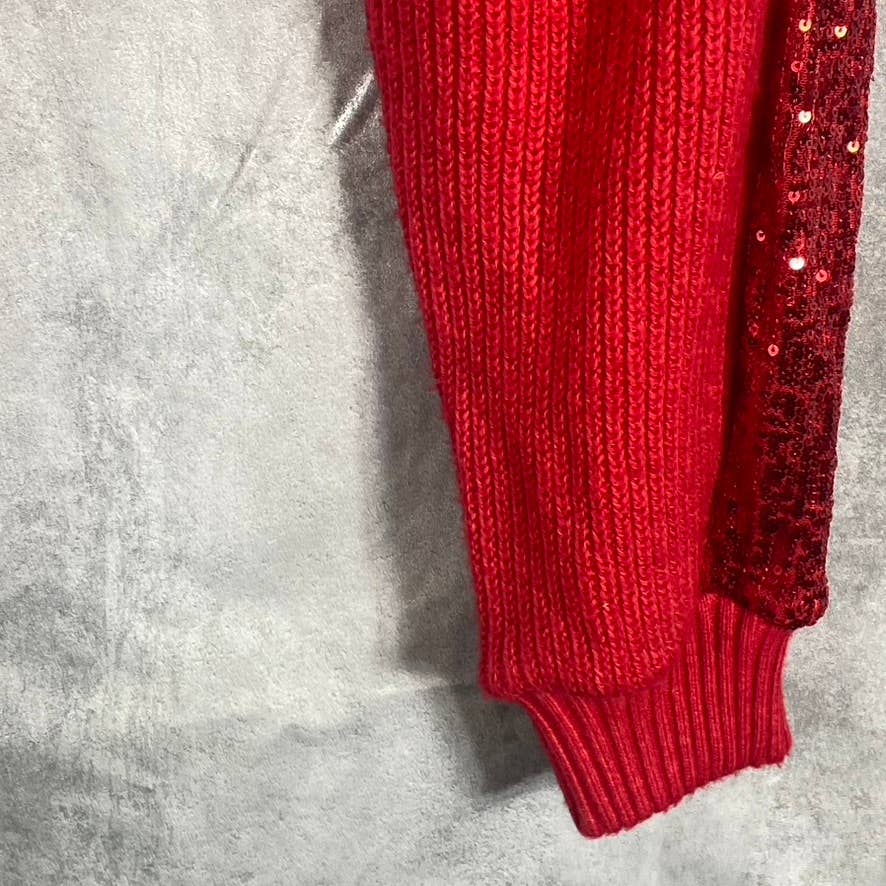 INC INTERNATIONAL CONCEPTS Red Sequin-Stripe Sweater-Knit Drawstring Jogger Pant