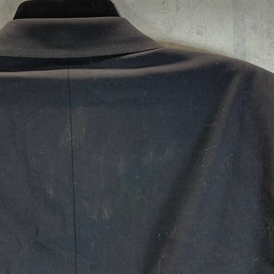 BAR III Men's Solid Black Short Two-Button Slim-Fit Wool Suit Jacket SZ 44S