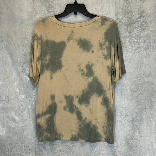 WST CST Women's Taupe Tie-Dye Crewneck Short Sleeve T-Shirt SZ S