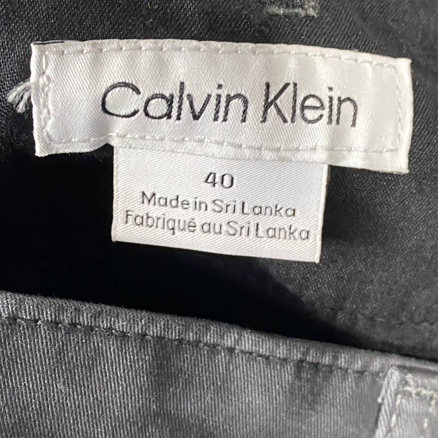 CALVIN KLEIN Men's Asphalt Slim-Fit Comfort Chino Shorts SZ 40