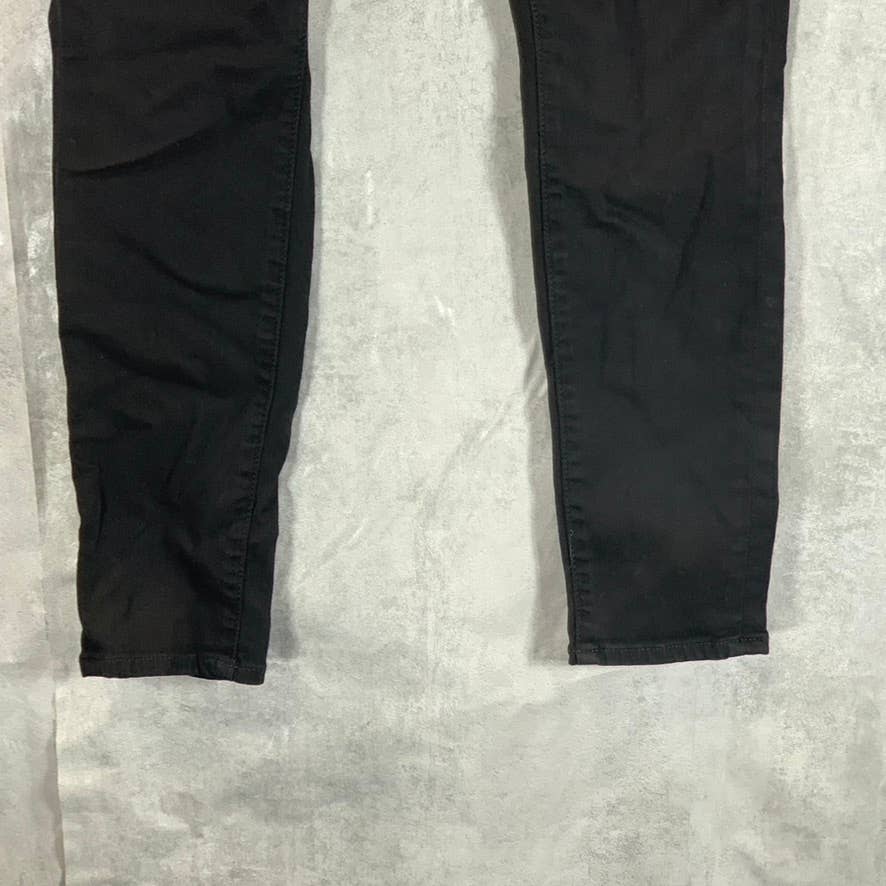 7 FOR ALL MANKIND Women's Black Coated High-Rise Ankle Skinny Jeans SZ 27