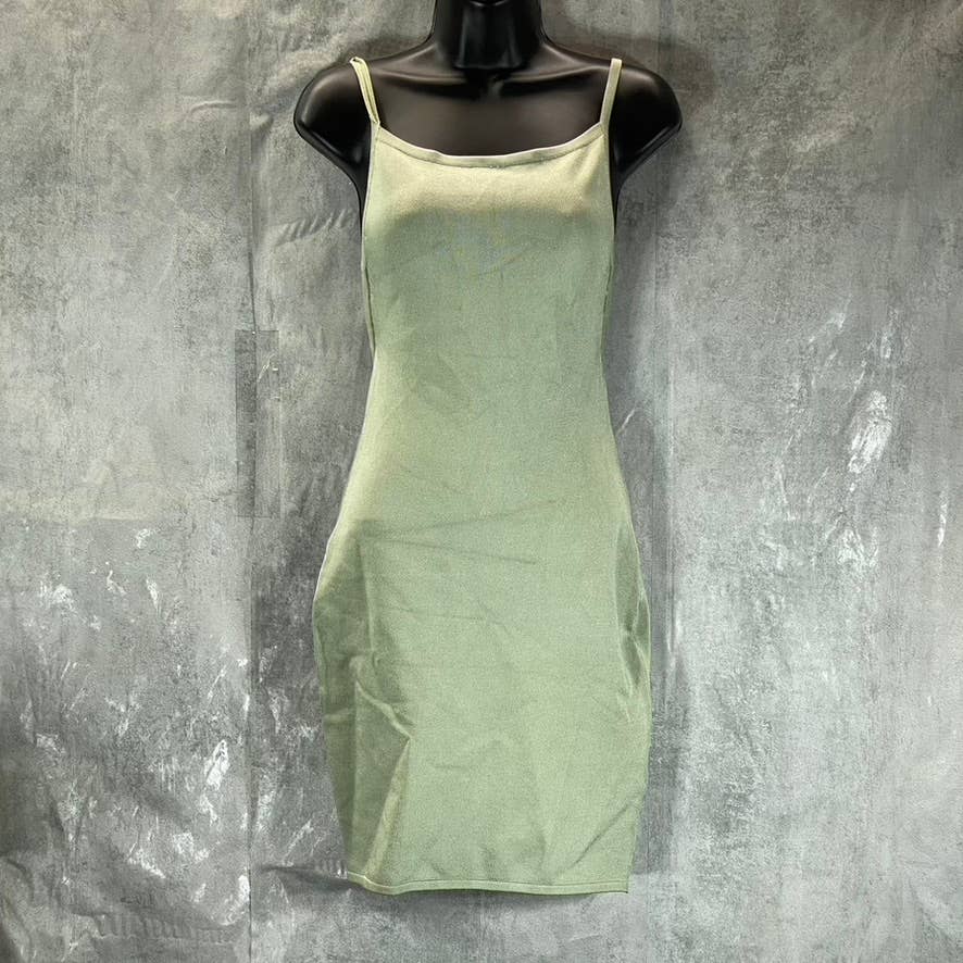 GUESS Women's Dried Sage Jen Cutout-Back Sleeveless Bodycon Mini Dress SZ XS