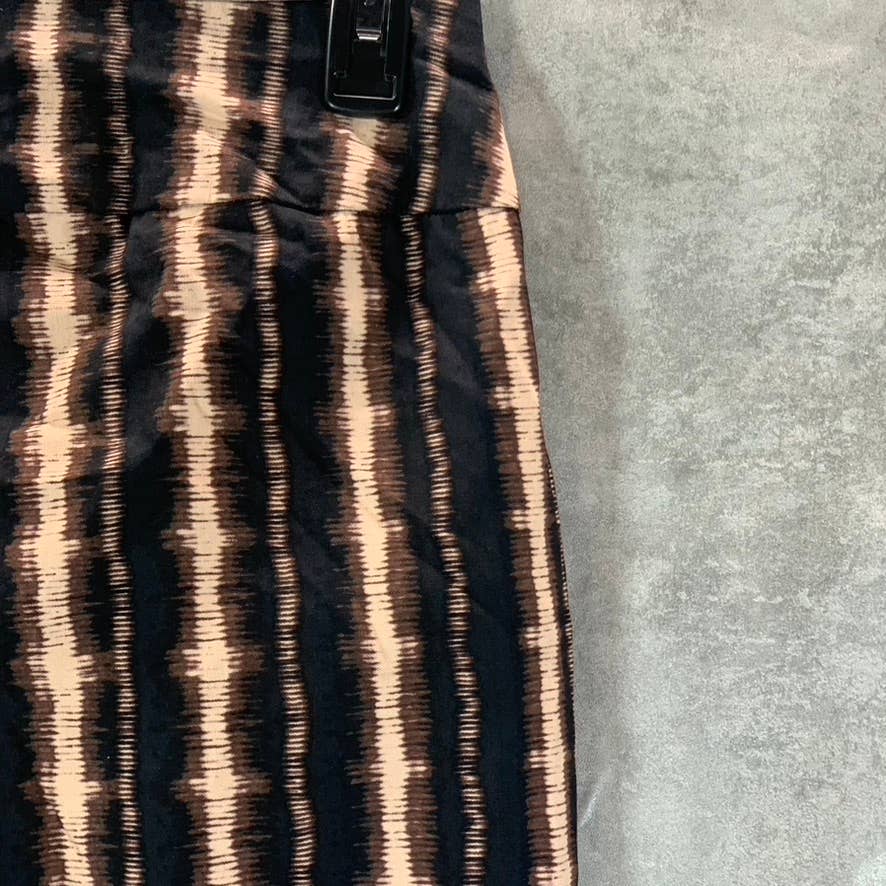 INC INTERNATIONAL CONCEPTS Women's Noir Stripe Printed Skinny Crop Pants SZ 4