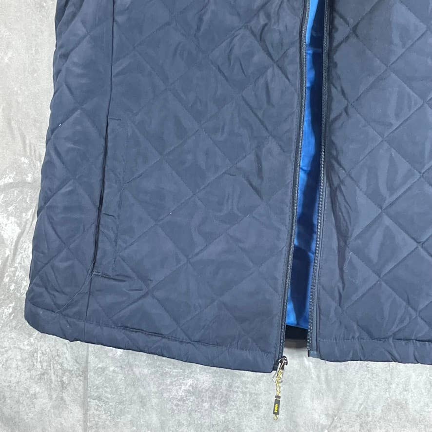 HAWKE & CO Men's Navy Quilted Lightweight Water-Resistant Vest SZ L