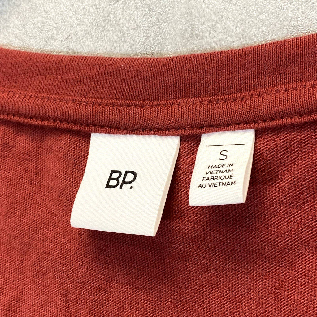 BP. Women's Red Rosewood All Day Scoopneck Short Sleeve Round Hem T-Shirt SZ S