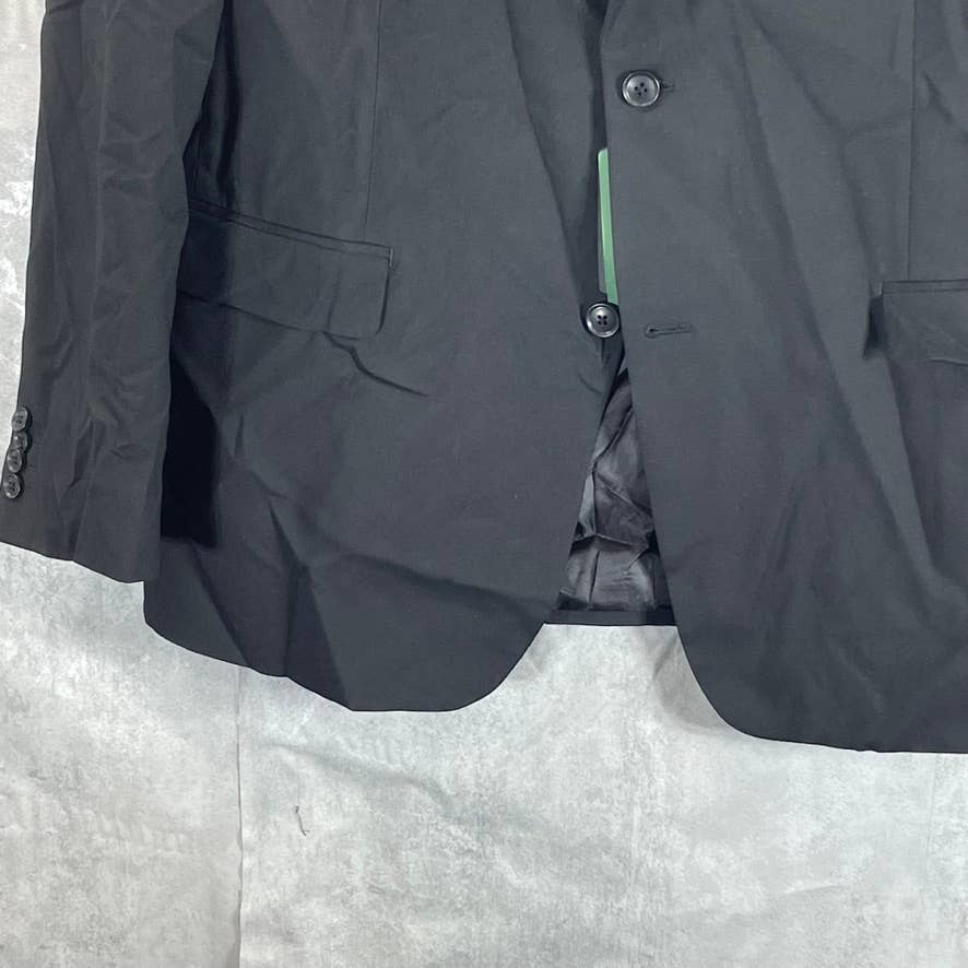 ALFANI Men's Solid Black Long Classic-Fit Stretch Two-Button Suit Jacket SZ 44L