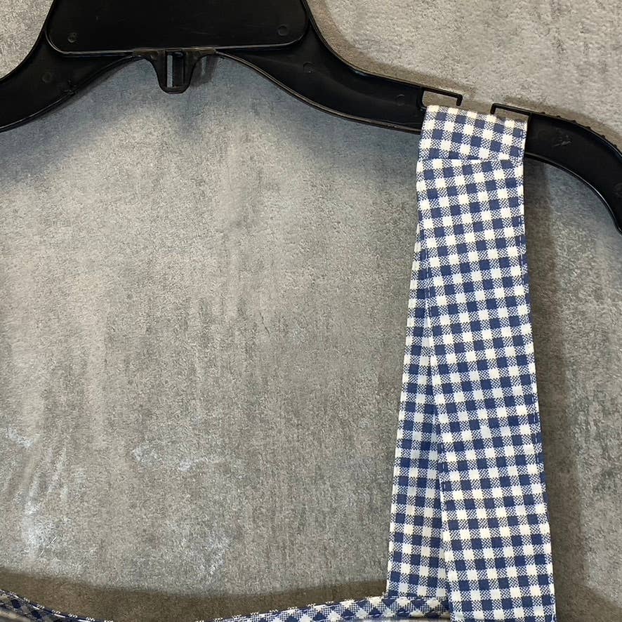 LULUS Women's Blue Gingham Follow The Sun Lightweight Sleeveless Crop Top SZ XL