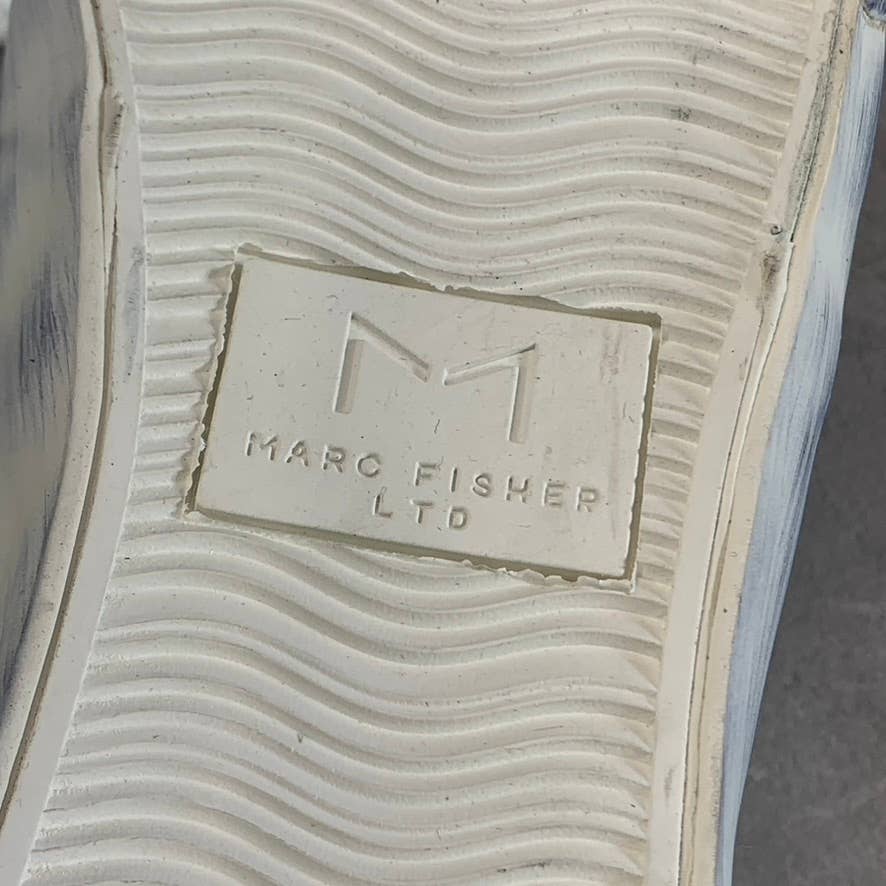 MARC FISHER LTD Women's Animal Print Beige Merin Faux-Fur Lace-Up Sneakers SZ 5