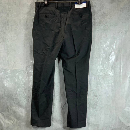 IZOD Men's Solid Black Regular Classic-Fit Suit Pants SZ 34X30