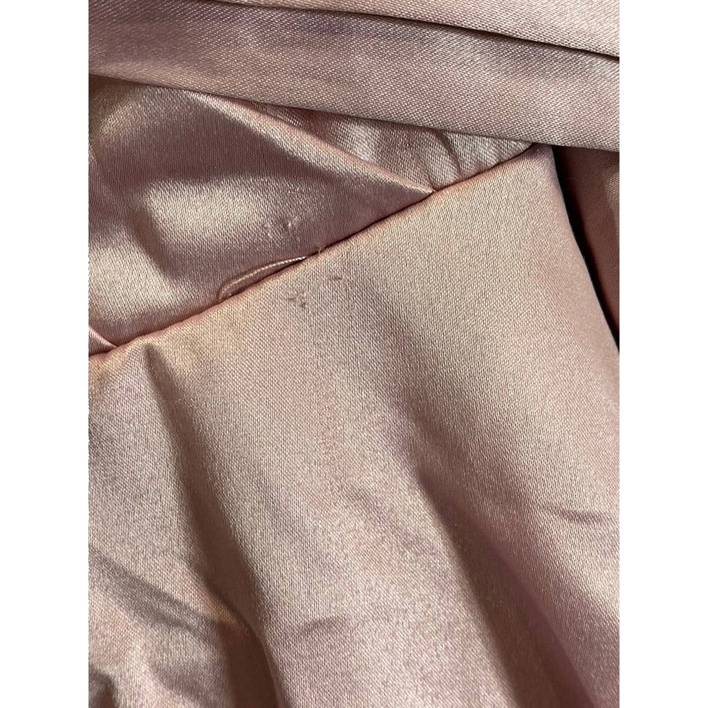 B. DARLIN Juniors' Rose Blush Satin Spaghetti Strap Faux Wrap Tiered Dress SZ5/6