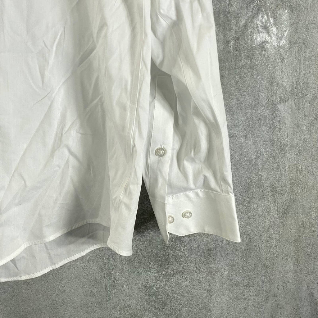 ALFANI Men's White Slim-Fit 2-Way Stretch Button-Up Long-Sleeve Dress Shirt SZXL