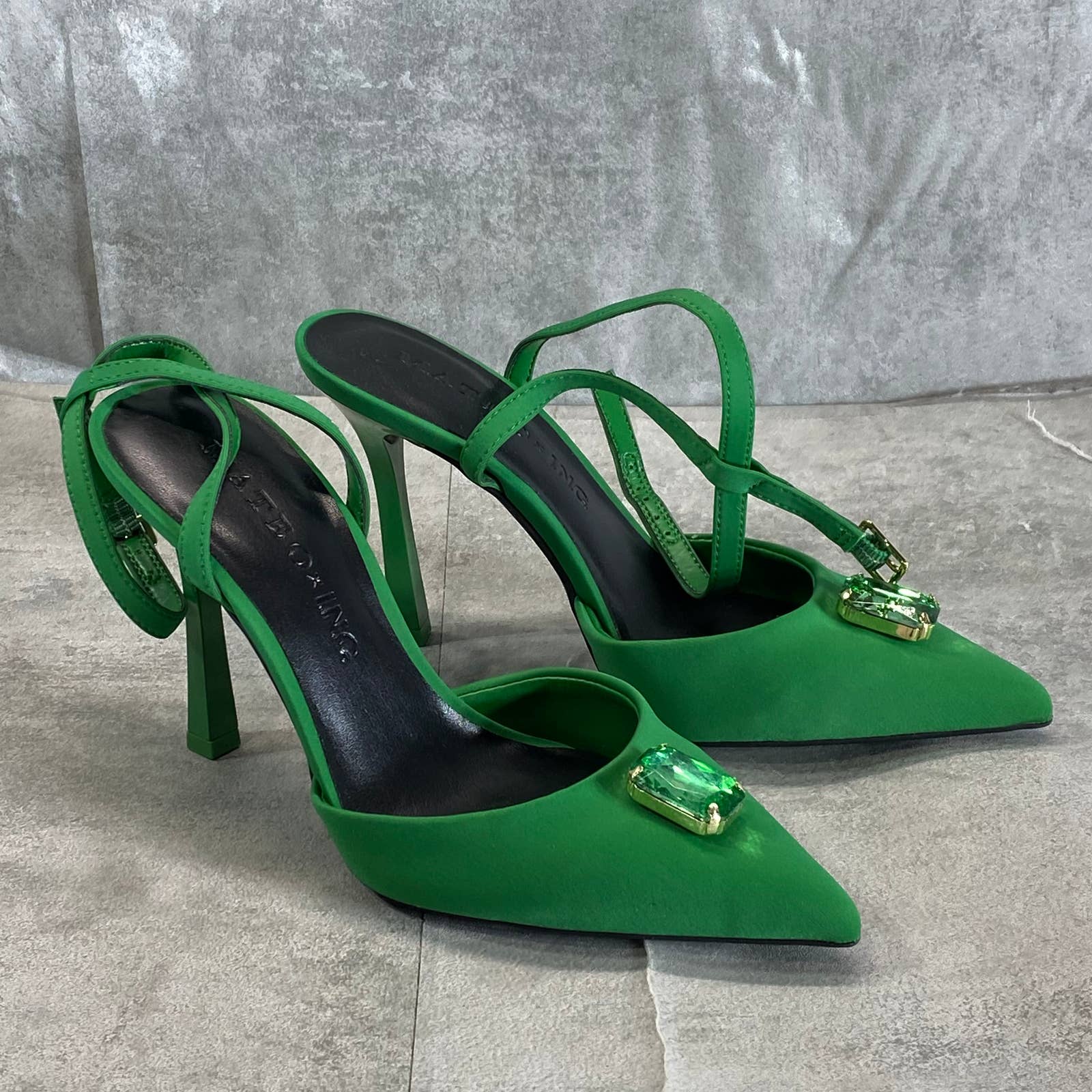 INC INTERNATIONAL CONCEPTS X MATEO Women's Green Victoria Gemstone Pumps SZ 5