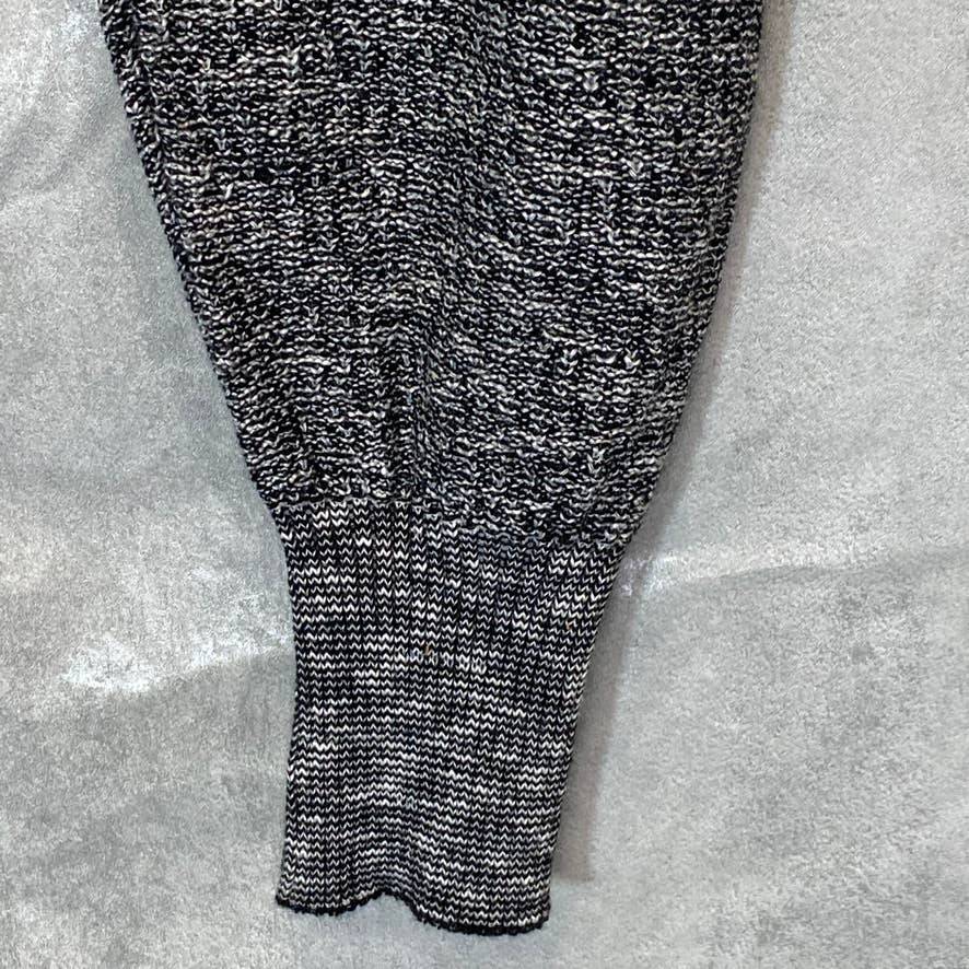 ABOUND Women's Black Stripe Marl Knit Lightweight Pull-On Joggers SZ M