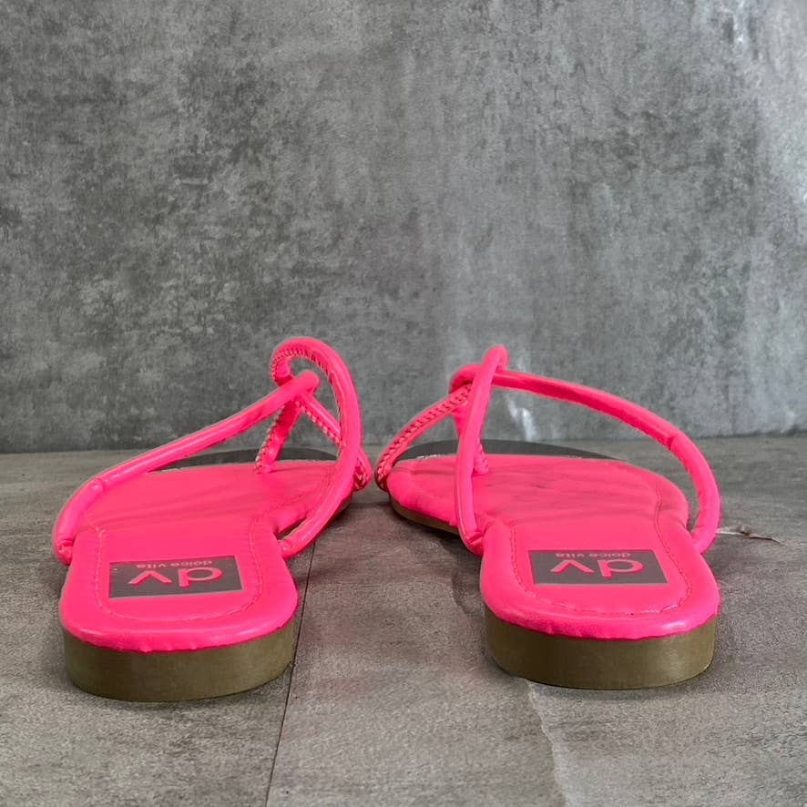 DV DOLCE VITA Women's Fuchsia Penni Toe-Loop Slip-On Flip Flops SZ 5