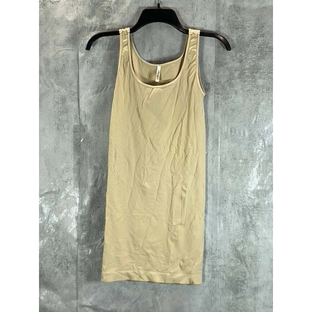 SKINNYTEES Women's Stone Scoop-Neck Lightweight Pull-Over Tank Dress SZ O/S