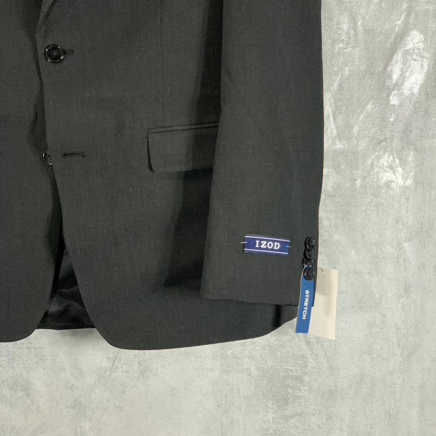 IZOD Men's Solid Black Short Classic-Fit Two-Button Suit Jacket SZ 42S