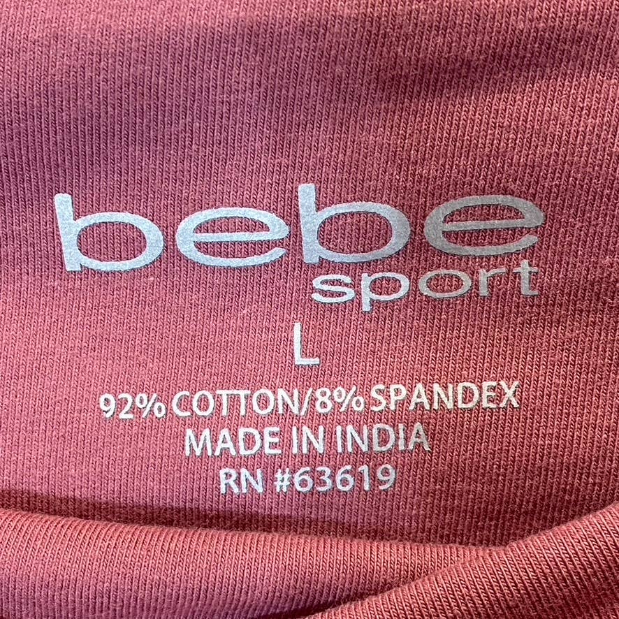 BEBE SPORT Women's Antic Rose Basic Solid Pull-On Capri Leggings SZ L