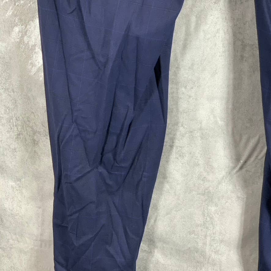 MARC NEW YORK Men's Navy Plaid Modern-Fit Flat Front Pants SZ 35X32