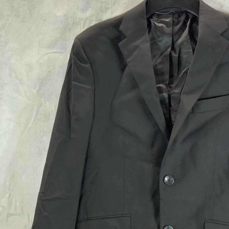REACTION KENNETH COLE Men's Black Short Techni-Cole Slim-Fit Suit Jacket SZ 36S
