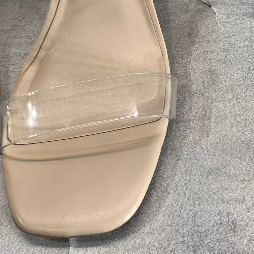 INC INTERNATIONAL CONCEPTS Women's Clear Vinyl Makenna Block Heel Sandals SZ 8