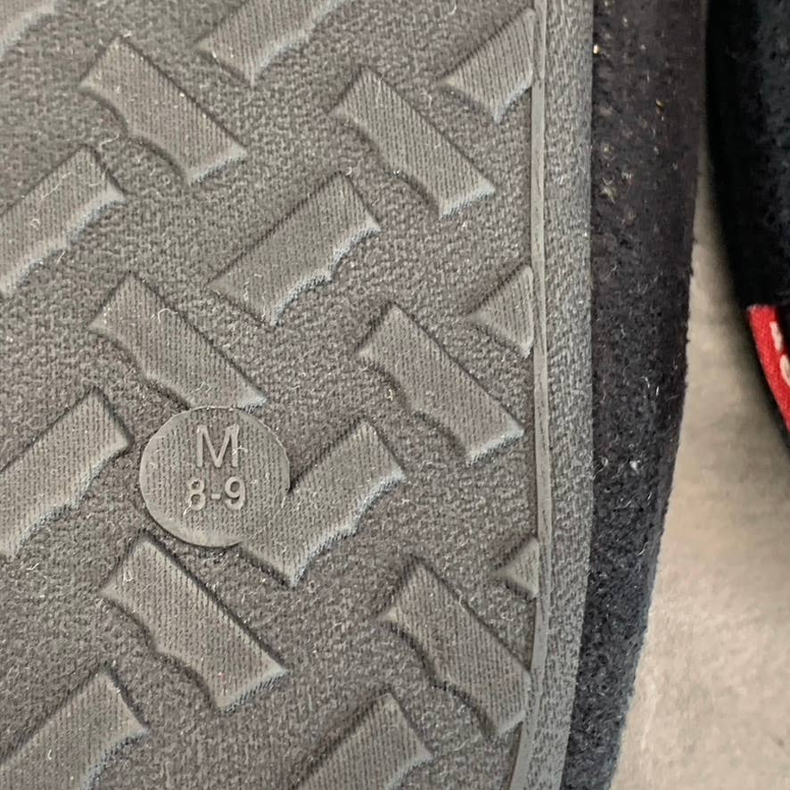 LEVI'S Men's Black Harlin 2 Microsuede Faux-Fur Venetian Slippers SZ M(8-9)