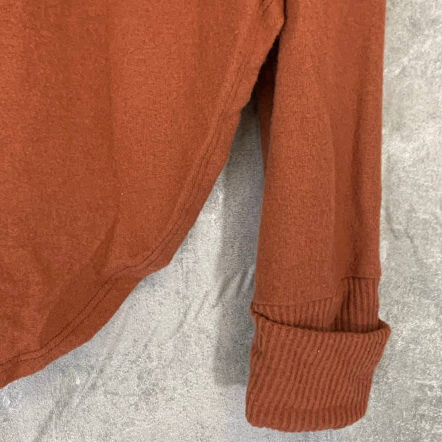 TREASURE & BOND Rust Sequoia Cowl Neck Long Sleeve Pullover SZ XS