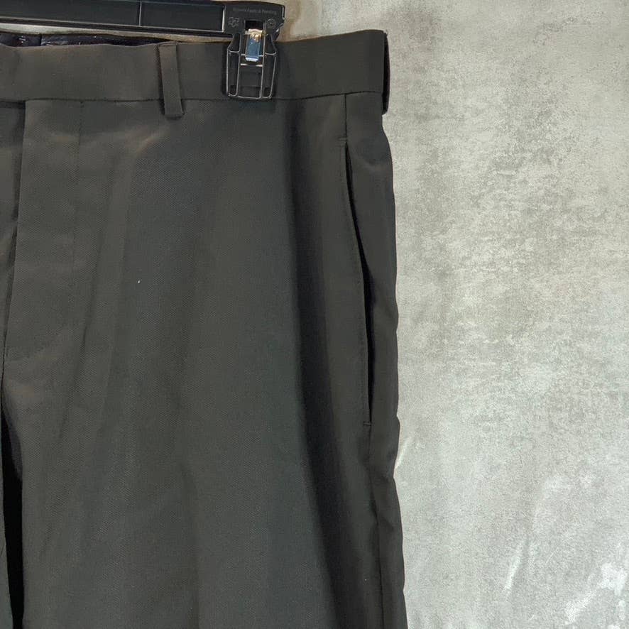 IZOD Men's Solid Black Regular Classic-Fit Suit Pants SZ 34X30