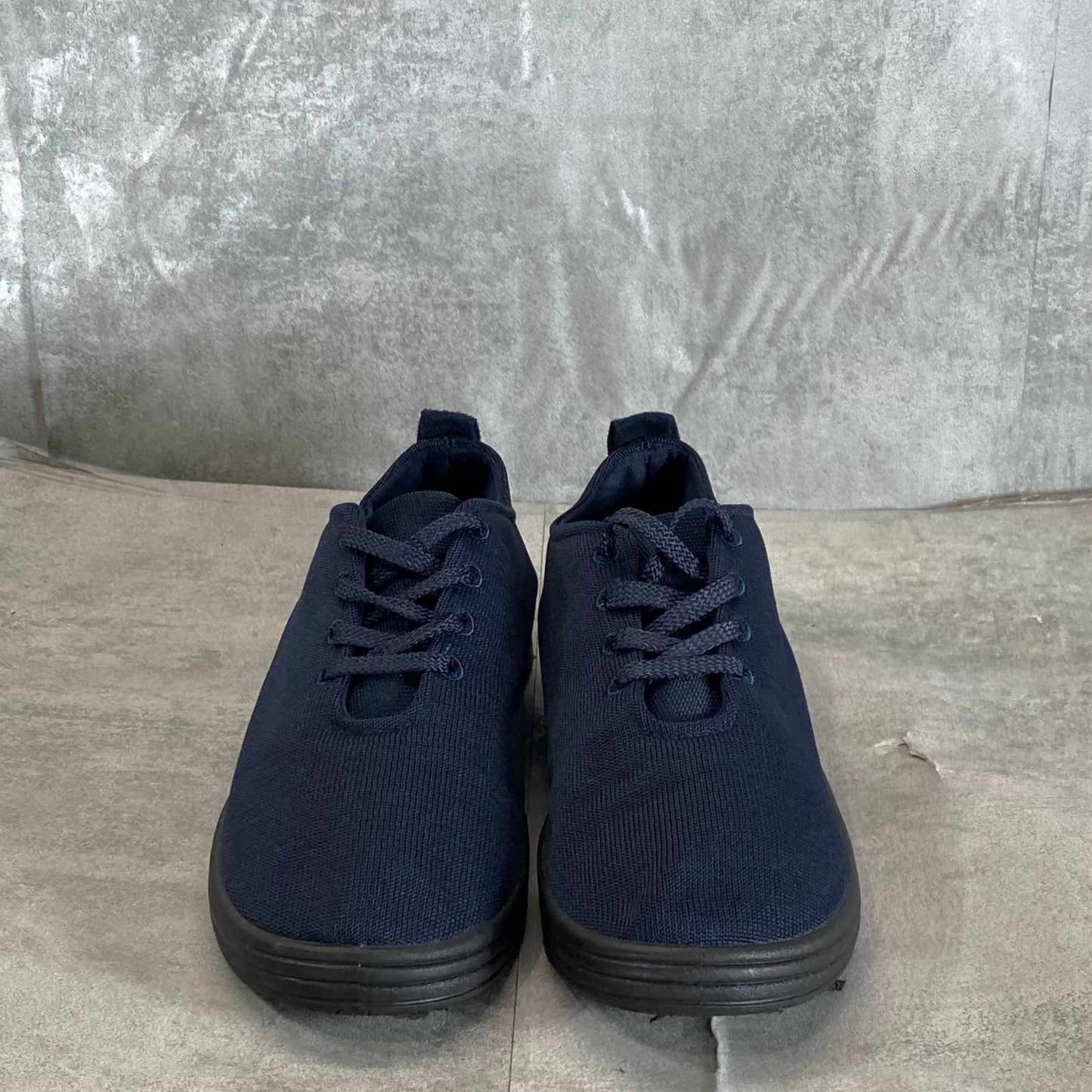 EASY STREET Women's Navy Command Knit Lace-Up Sneakers SZ 8.5