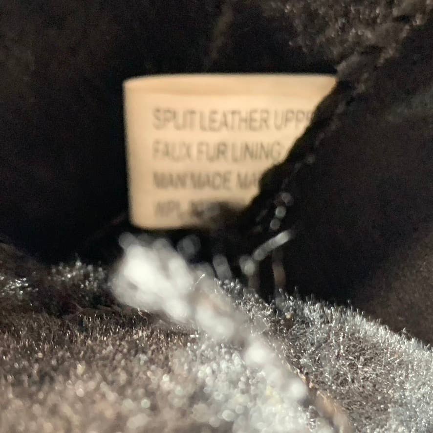 STYLE & CO Women's Black Teenyy Cold-Weather Faux-Fur Spilt-Shaft Boots SZ 5