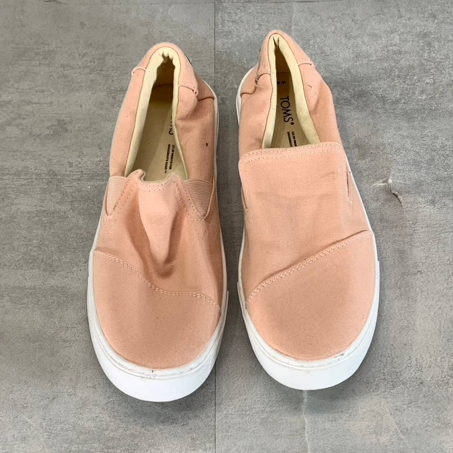 TOMS Women's Salmon Luca Canvas Wrapped Round-Toe Slip-On Sneakers SZ 9