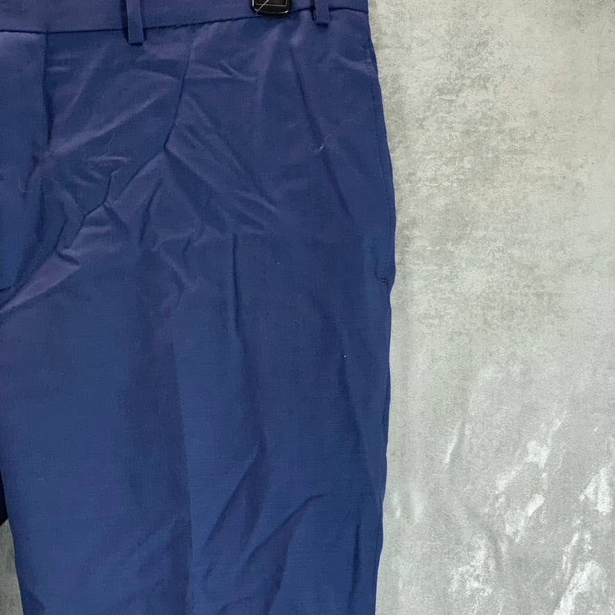 CALVIN KLEIN Men's Blue Infinite Stretch Slim-Fit Wool Dress Pants SZ 38X30