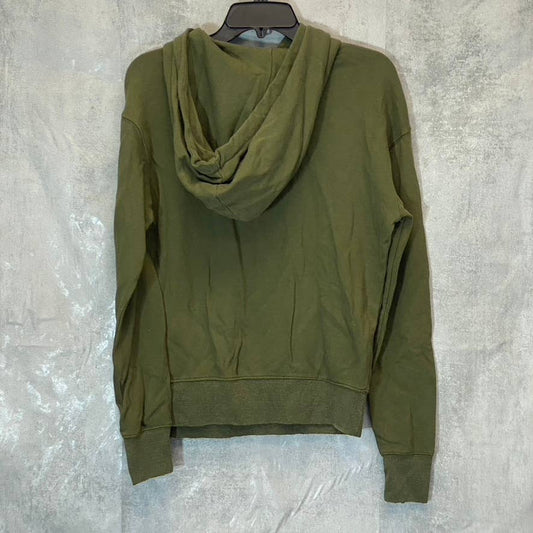 EVERLEIGH Women's Olive Distressed Pullover Hooded Sweater SZ XS