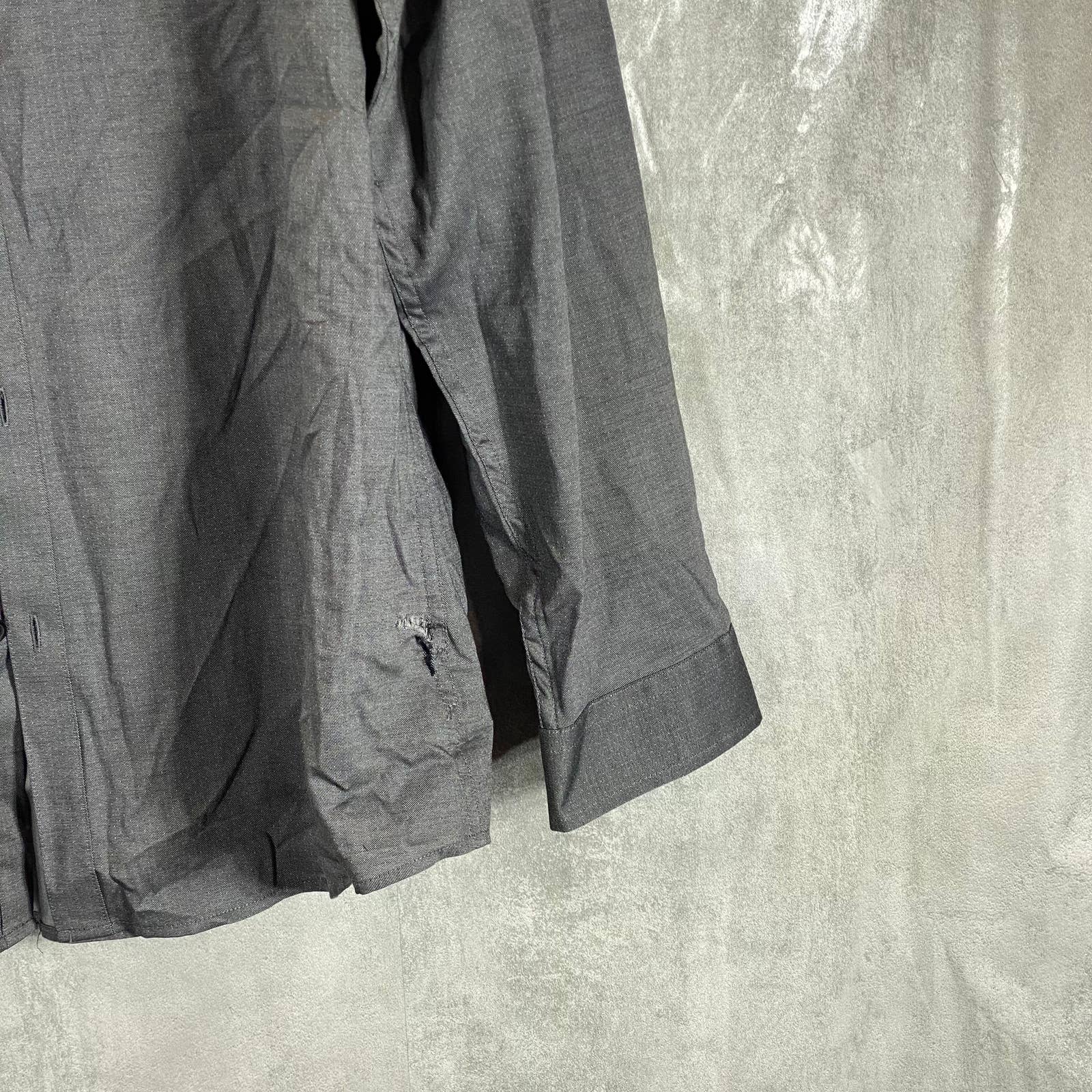 INC INTERNATIONAL CONCEPTS Men's Grey Combo Ringo Pindot Button-Up Shirt SZ XL