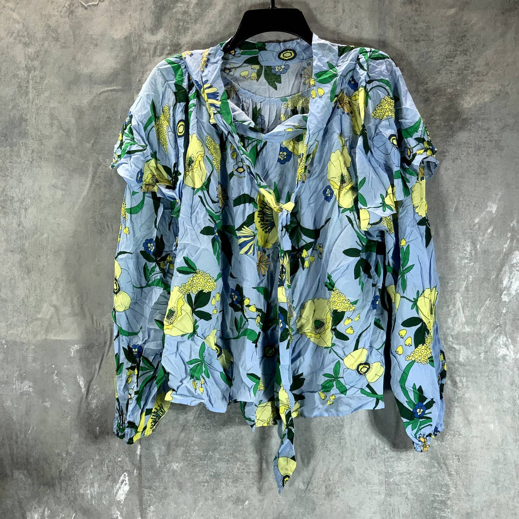 INC INTERNATIONAL CONCEPTS Women's Mabel Bouquet Ruffled Floral-Print Top SZ XL