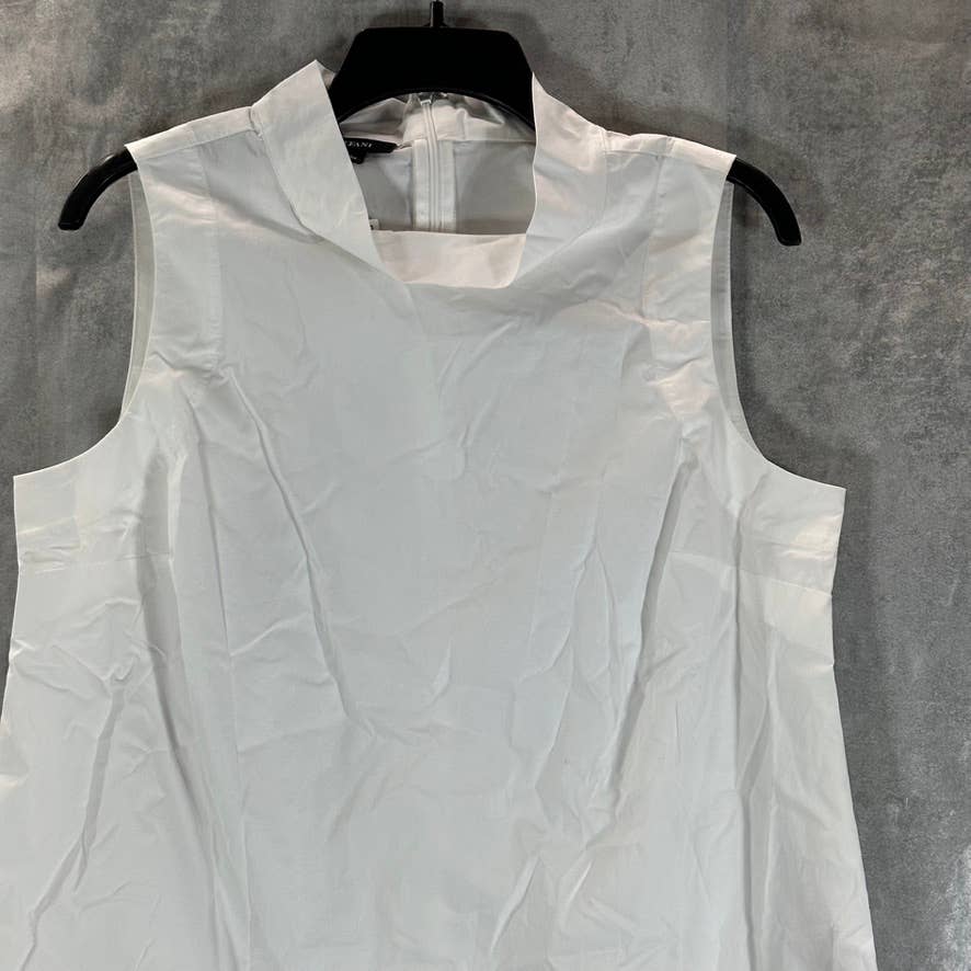 ALFANI Women's Brilliant White Funnel-Neck Sleeveless Shell Top SZ M