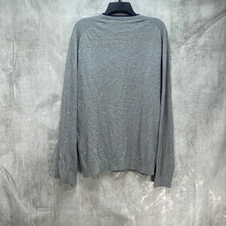 MICHAEL KORS Grey Contrast Trim Crewneck Pullover Sweater SZ XL