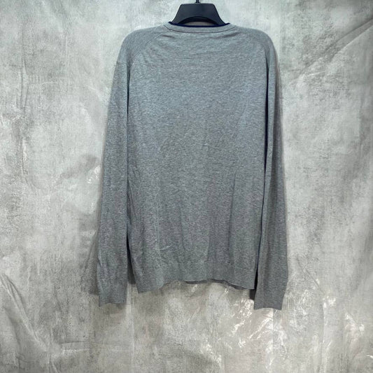 MICHAEL KORS Grey Contrast Trim Crewneck Pullover Sweater SZ XL