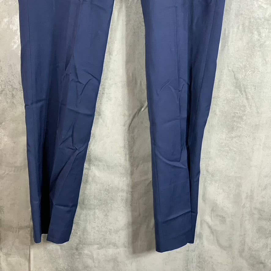 CALVIN KLEIN Men's Blue Slim-Fit Flat Front Dress Pants SZ 32X34