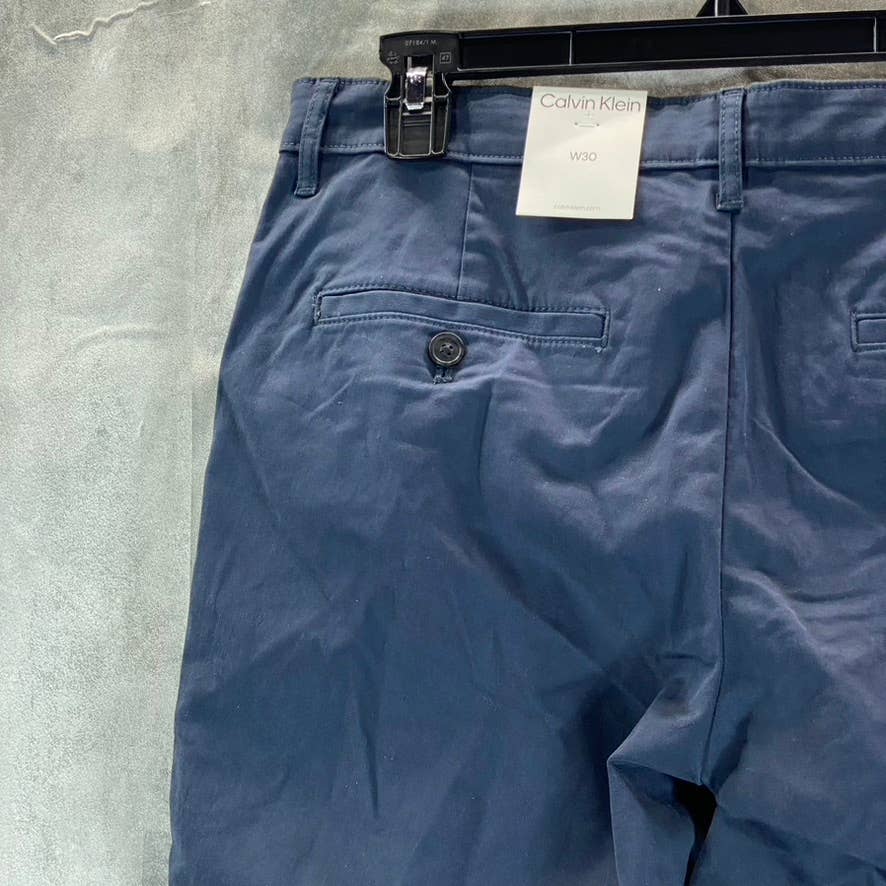 CALVIN KLEIN Men's Ink Slim-Fit Comfort Chino Shorts SZ 30