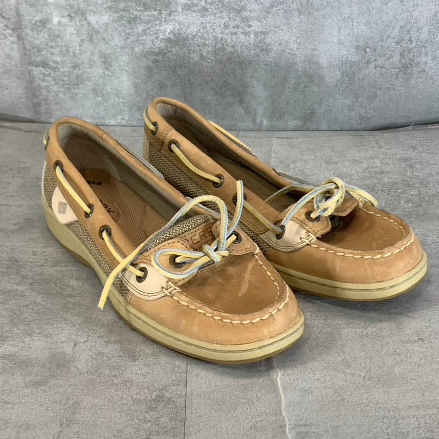 SPERRY Women's Linen Oat Angelfish Memory Foam Slip-On Boat Shoes SZ 6