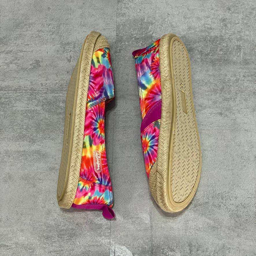 SUGAR Tie Dye Evenmore Slip-On Canvas Espardille Flats SZ 8