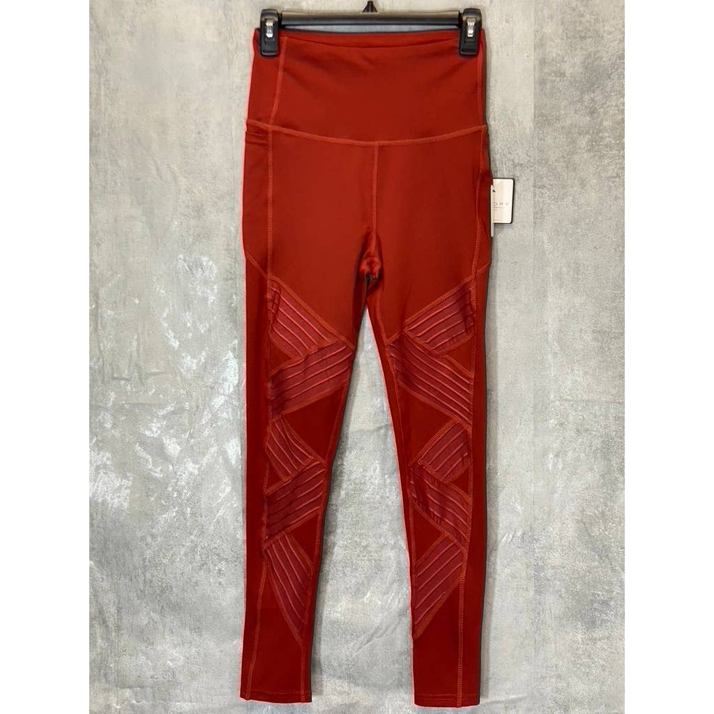 LAUNDRY By Shelli Segal Rust Textured High-Waist Stretch Pull-On Active Leggings SZ M