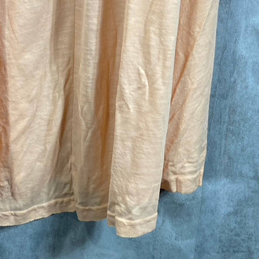 BLACK TAPE Women's Peach Twist V-Neck Textured Empire-Waist Midi Dress SZ L